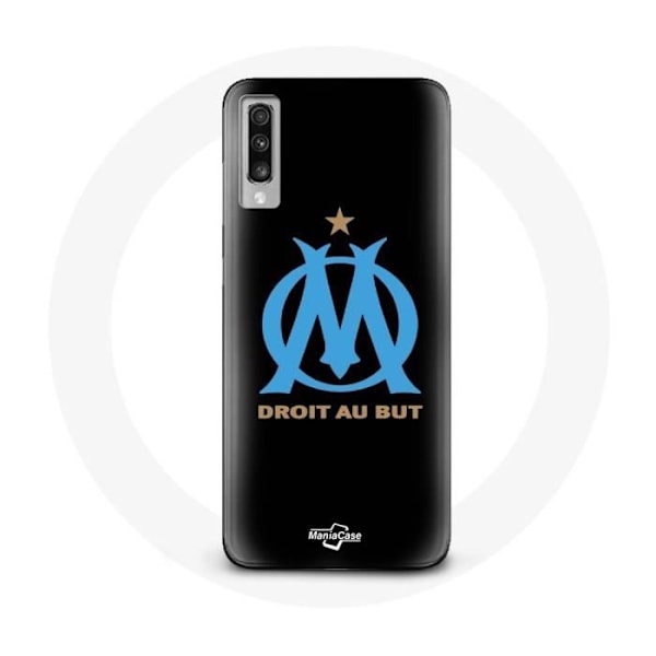 Coque för Samsung Galaxy A50 Olympique de Marseille-logotyp Svart Bakgrund