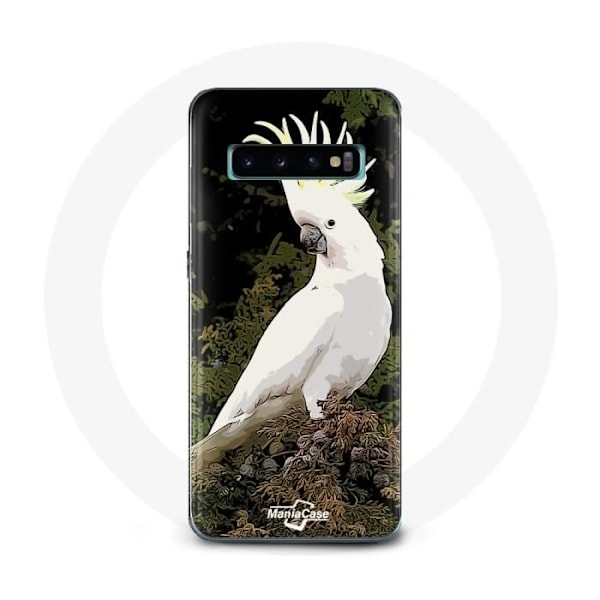 Skydd för Samsung Galaxy S10 Edge Kakadu Papegojor Vita på trädet