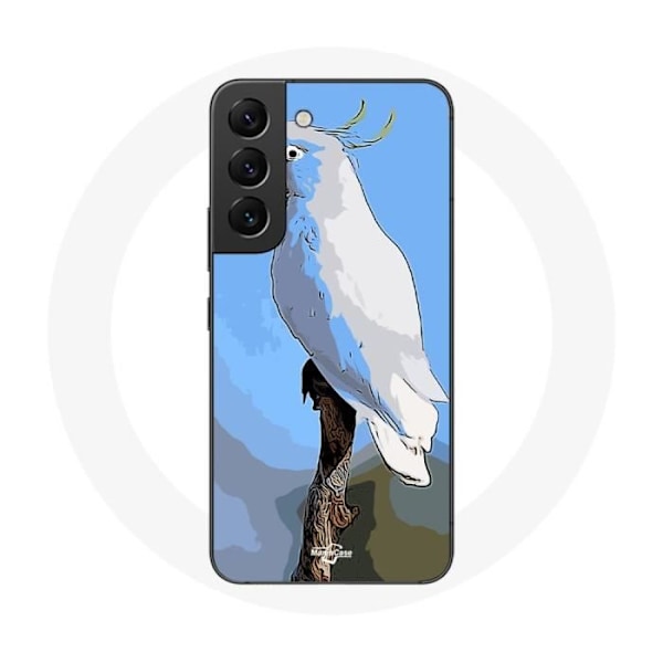 Mobilskal för Samsung Galaxy S22 Kakadu Vita Papegojor Fåglar