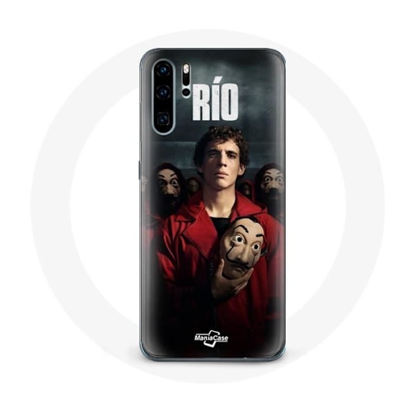 Coque för Huawei P30 - La Casa De Papel - Rio Masque - Mjuk - Svart - Skydd