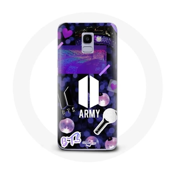 Skyddande fodral för Samsung Galaxy A6 2018 Bangtan Sonyeondan-logotyp BTS och ARMY-logotyp Jag lila dig