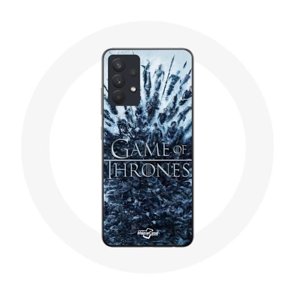 Coque för Samsung Galaxy A13 5G Game of Thrones säsong 8 Episod 1 Järntronen Karaktärer logo Grå