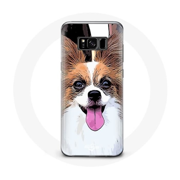 Skydd för Samsung Galaxy S8 Plus Kontinental dvärgspaniel Valp Vit och brun