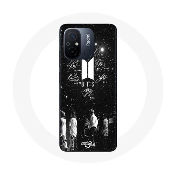 Coque - BTS - Xiaomi Redmi 12C - Pehmeä - Musta - BTS-jäsenet