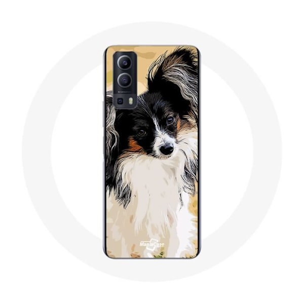 Coque Vivo Y72 Epagnuel nain continental papillon Ras av hundar