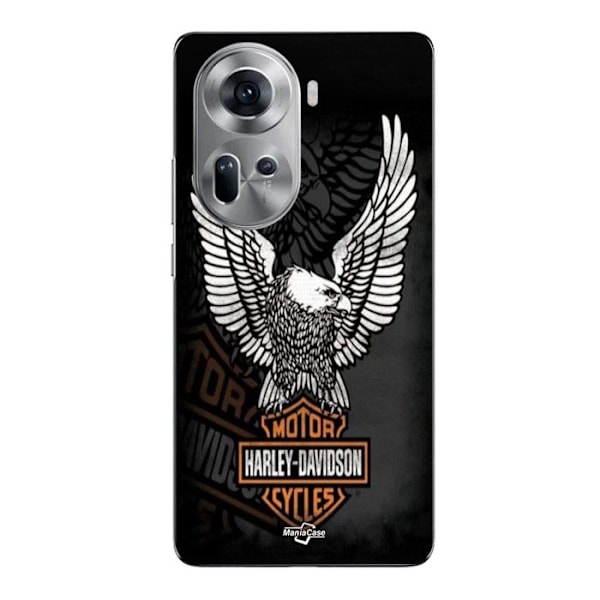 Coque Maniacase För Oppo Reno 11 5g Harley Davidson mini poster logo Örn Svart