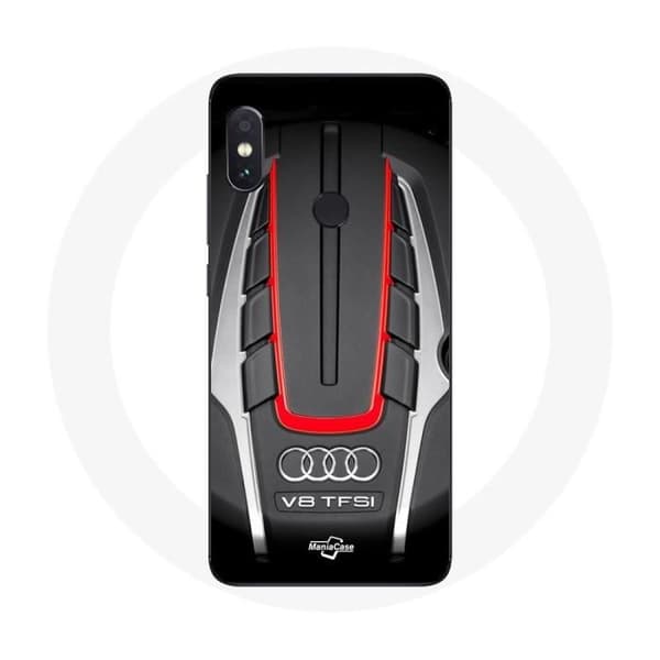 Cover til Xiaomi Redmi Note 5 AI Dual Camera Audi S8 Logo rød