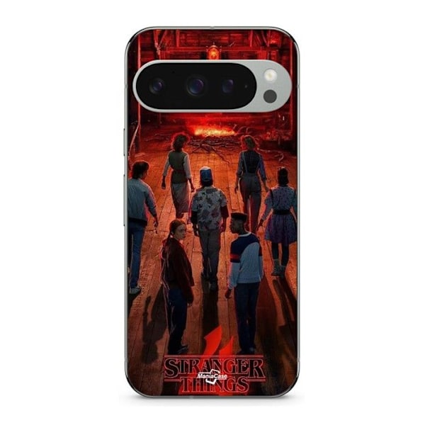 Coque - MANIACASE - Google Pixel 9 Pro - Flexibel - Svart - Stranger Things säsong 4 Svart