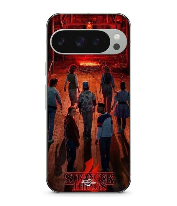 Cover - MANIACASE - Google Pixel 9 Pro - Blød - Sort - Stranger Things sæson 4 Svart