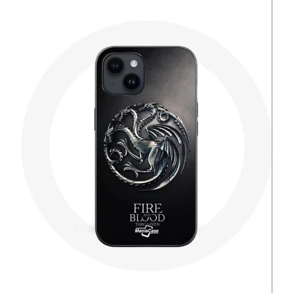 Cover til Iphone 14 Plus - Maniacase - Game Of Thrones Targaryen - Blød - Sort - Unisex