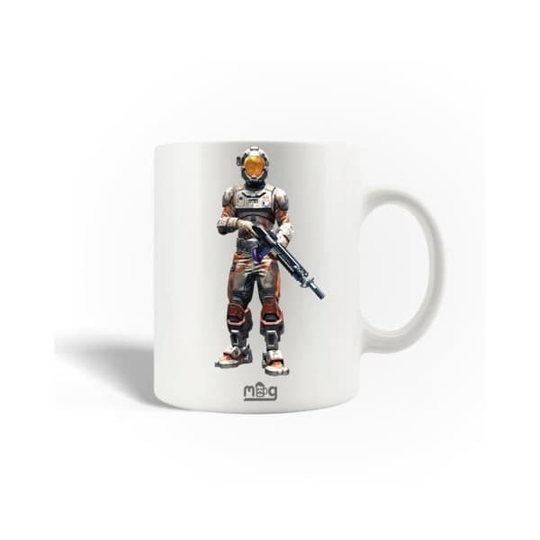 Mugg i Keramik - Free Fire - 30cl - Vit - Diskmaskinssäker - Cylindrisk
