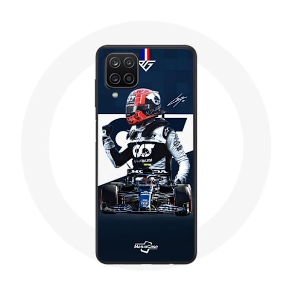 Coque Samsung Galaxy A12 Formel 1 Max Verstappen F1-förare Blå