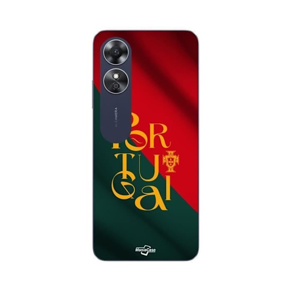 Coque - Maniacase - Oppo A17 - Drapeau du Portugal - Souple - Noir