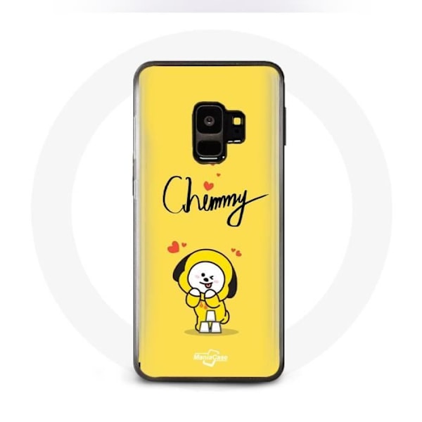 Coque för Samsung Galaxy S9 Plus BTS Bangtan Boys BT21 Chimmy Jimin Gul Bakgrund