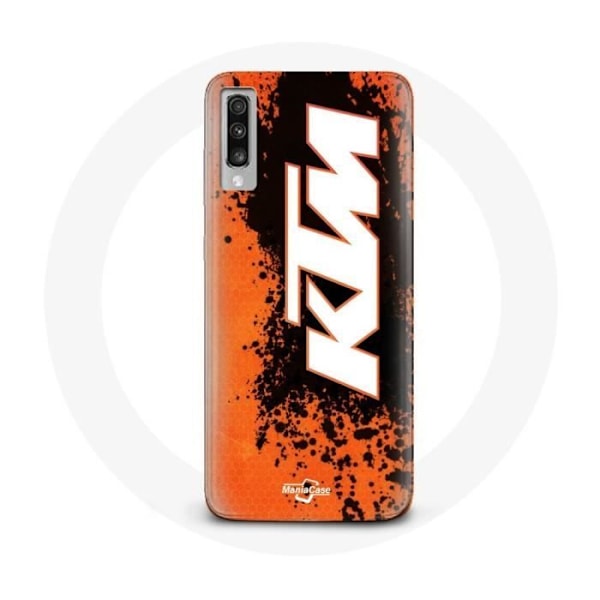 Coque för Samsung Galaxy A50 KTM-logotyp vit på orange bakgrund