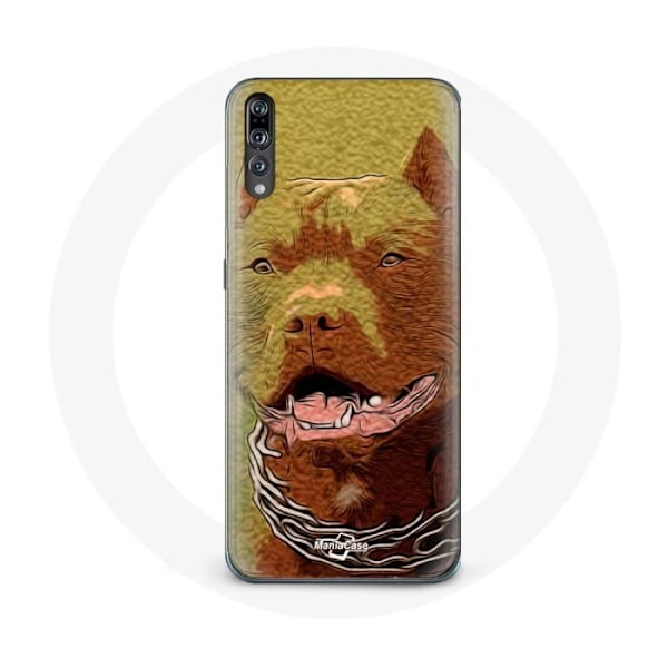 Coque - Huawei - P20 - Flexibel - Svart - American Pit Bull Terrier