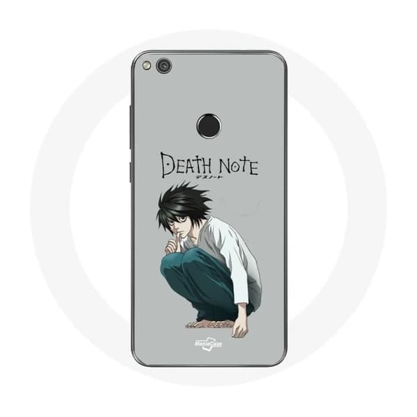 Cover - Huawei - P8 Lite 2017 - Death Note Anime - Blød - Grå