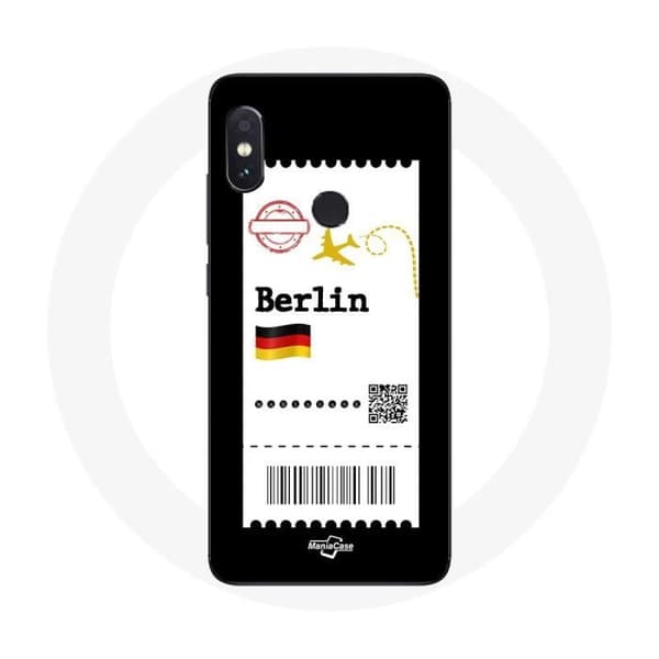 Coque - Xiaomi - Redmi Note 5 Pro - Blød - Sort - Flybillet Berlin