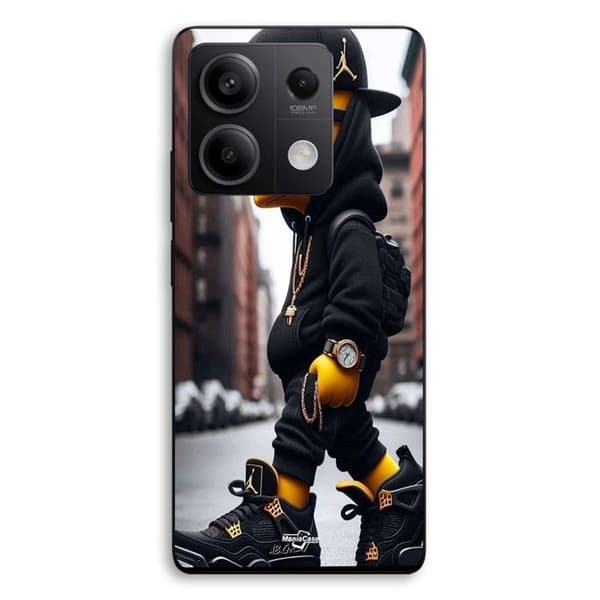 Telefoncover - MANIACASE - Xiaomi Redmi Note 13 5G - Sort - Silikone TPU - Simpson Bart Jordan