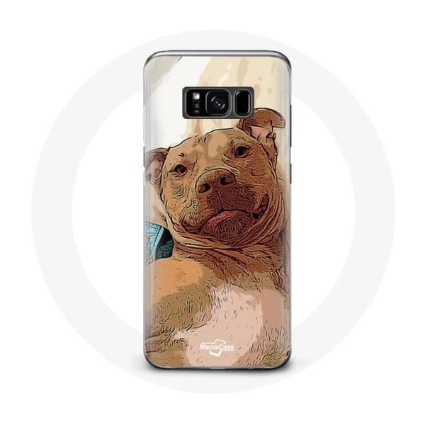 Samsung Galaxy S8:n kuori American Pit Bull Terrier Ruskea
