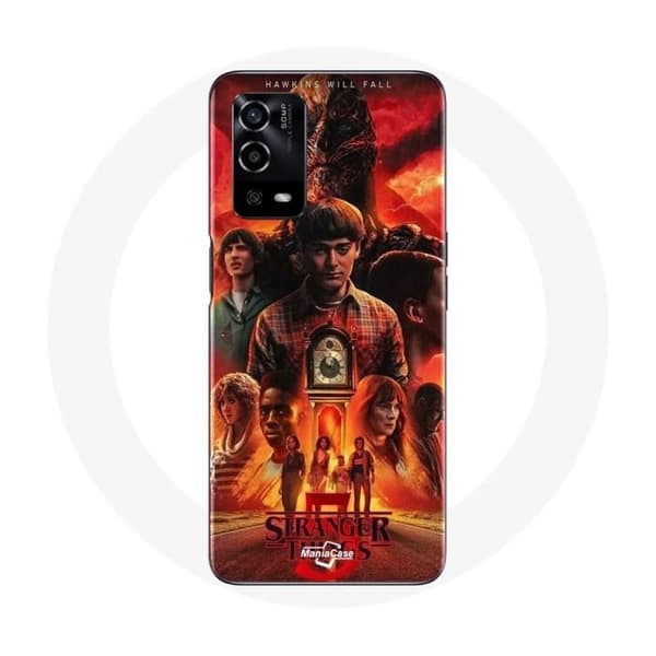 Coque - Maniacase - Oppo A55 4G - Sort - Fleksibel - Stranger Things Sæson 5
