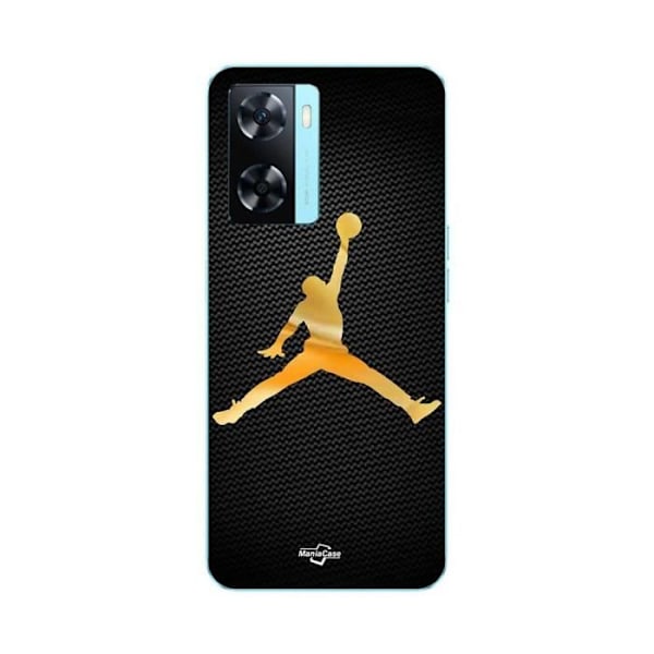 Coque för Oppo A57s 4G Jordan-logotyp 23 nike basketboll guld färg Maniacase