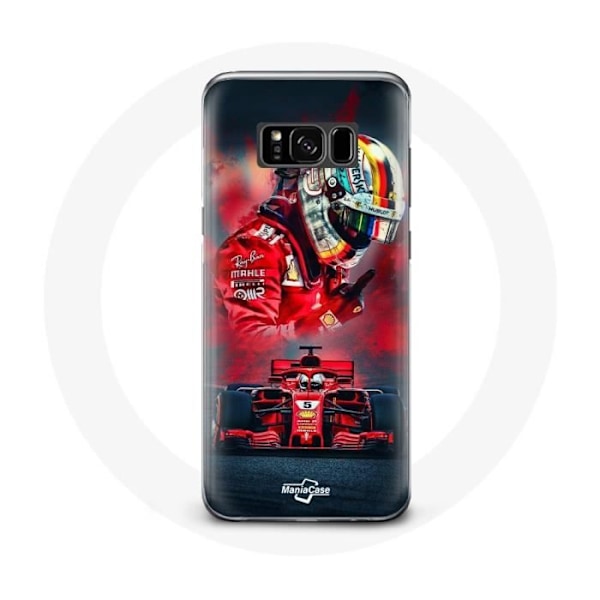 Coque för Samsung Galaxy S8 plus Formel 1 Sebastian Vettel F1-förare Röd