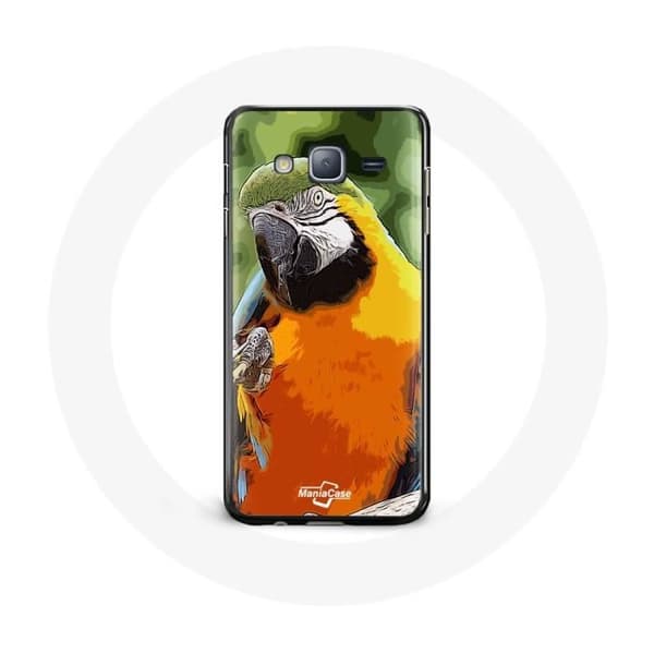 Coque för Samsung Galaxy J5 2016 Aras Papegoja Orange Grön