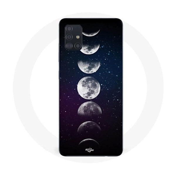 Coque - Maniacase - Galaxy A51 5G - Flexibel - Svart - Mån, fas, natt, stjärna