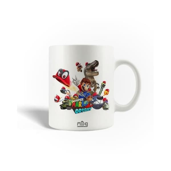 Mugg i Keramik - Super Mario - 3D World - 30cl - Diskmaskin-kompatibel - Vit