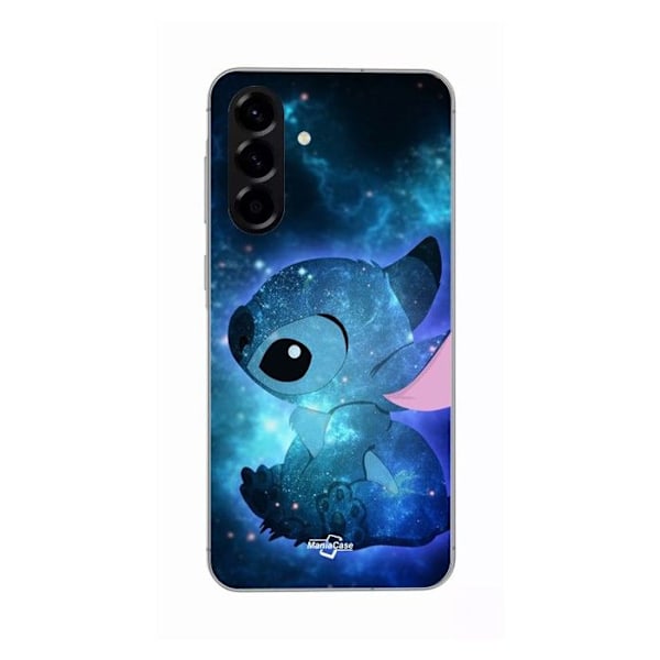Coque - Maniacase - Samsung Galaxy A56 - Silikon - Mjuk - Motiv Stitch Svart