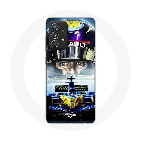Coque Maniacase för Samsung Galaxy A33 5G Formule 1 Fernando Alonso Díaz, spansk F1-förarorte. svart