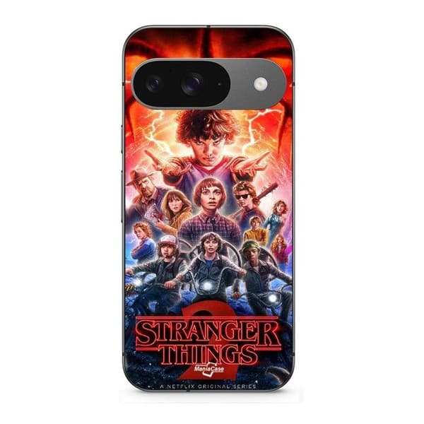 Skal för Google Pixel 9 Stranger Things säsong 2 svart