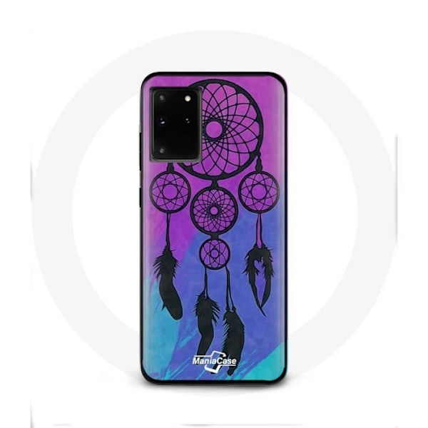 Coque för Samsung Galaxy S11 Plus Drömfångare Svart Blå och Lila Bakgrund