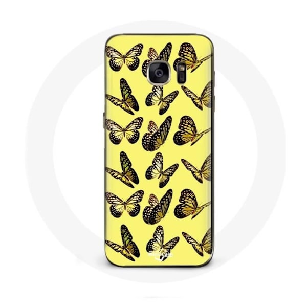 Coque för Samsung Galaxy S6 Fjärilar Gul Bakgrund