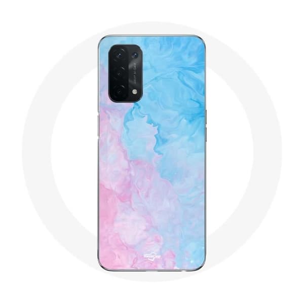 Cover til Oppo A74 Blå rosa baggrund