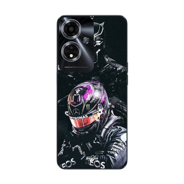 Cover til Oppo A59 5G Lewis Hamilton Black Panther svart
