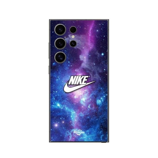 Coque Samsung Galaxy S24 Ultra Nike-logotyp vit färgglad rymd Maniacase