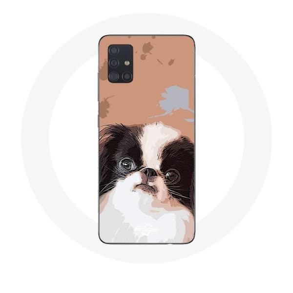 Cover til Samsung Galaxy A71 Japansk Spaniel Sort og Hvid Hunderace