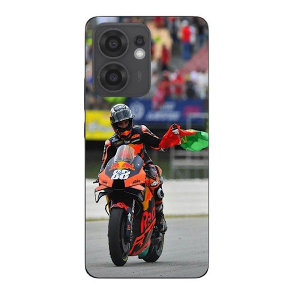 Coque Maniacase För Oppo Reno 13F Miguel Oliveira Moto GP Flagga Portugal Svart