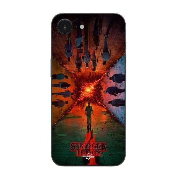 Coque Maniacase til iPhone 16E Serie Stranger Things Billy Svart