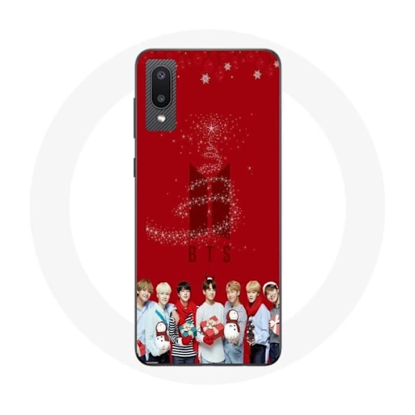 Skal för Samsung Galaxy A02 BTS Bangtan Boys Röd Bakgrund Julklapp 2023
