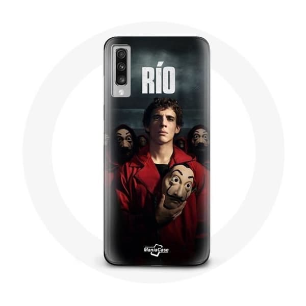 Coque pour Samsung Galaxy A50 La Casa De Papel Rio Masque