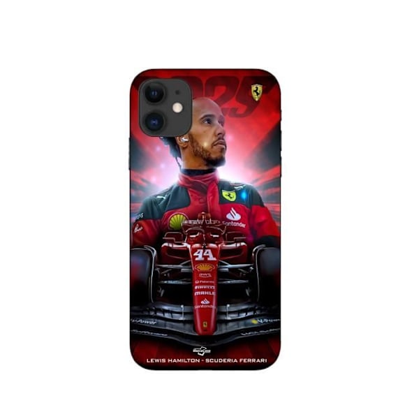 Coque - Ferrari - Iphone 12 - Lewis Hamilton - Blød - Sort