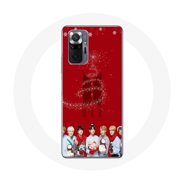 Coque för Xiaomi Redmi Note 10 Pro BTS Bangtan Killar Röd Bakgrund Julklapp 2023