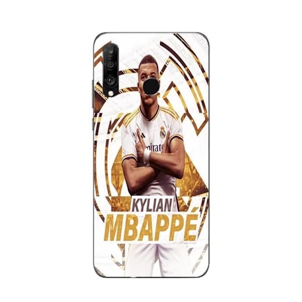 Coque Maniacase för Huawei P30 Lite Kylian Mbappe Real Madrid bakgrundsfirande