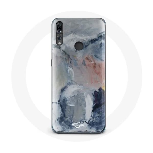 Coque - Huawei - P30 Lite - Pehmeä - Harmaa - Abstrakti tekstuuri Grå