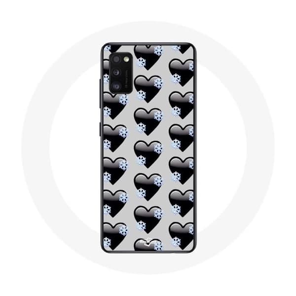 Coque - Samsung - Galaxy A41 - Blød - Sort - Hjerte Mønster Svart