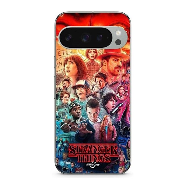 Coque - MANIACASE - Google Pixel 9 Pro - Mjuk - Svart - Stranger Things Säsong 4 Svart