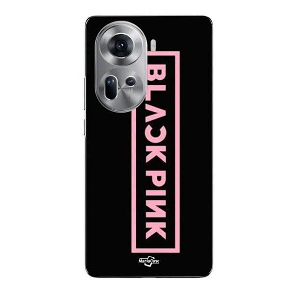 Coque Maniacase För Oppo Reno 11 5g Blackpink VIP Biljetter Blackpink-logotyp Framsidan svart Svart